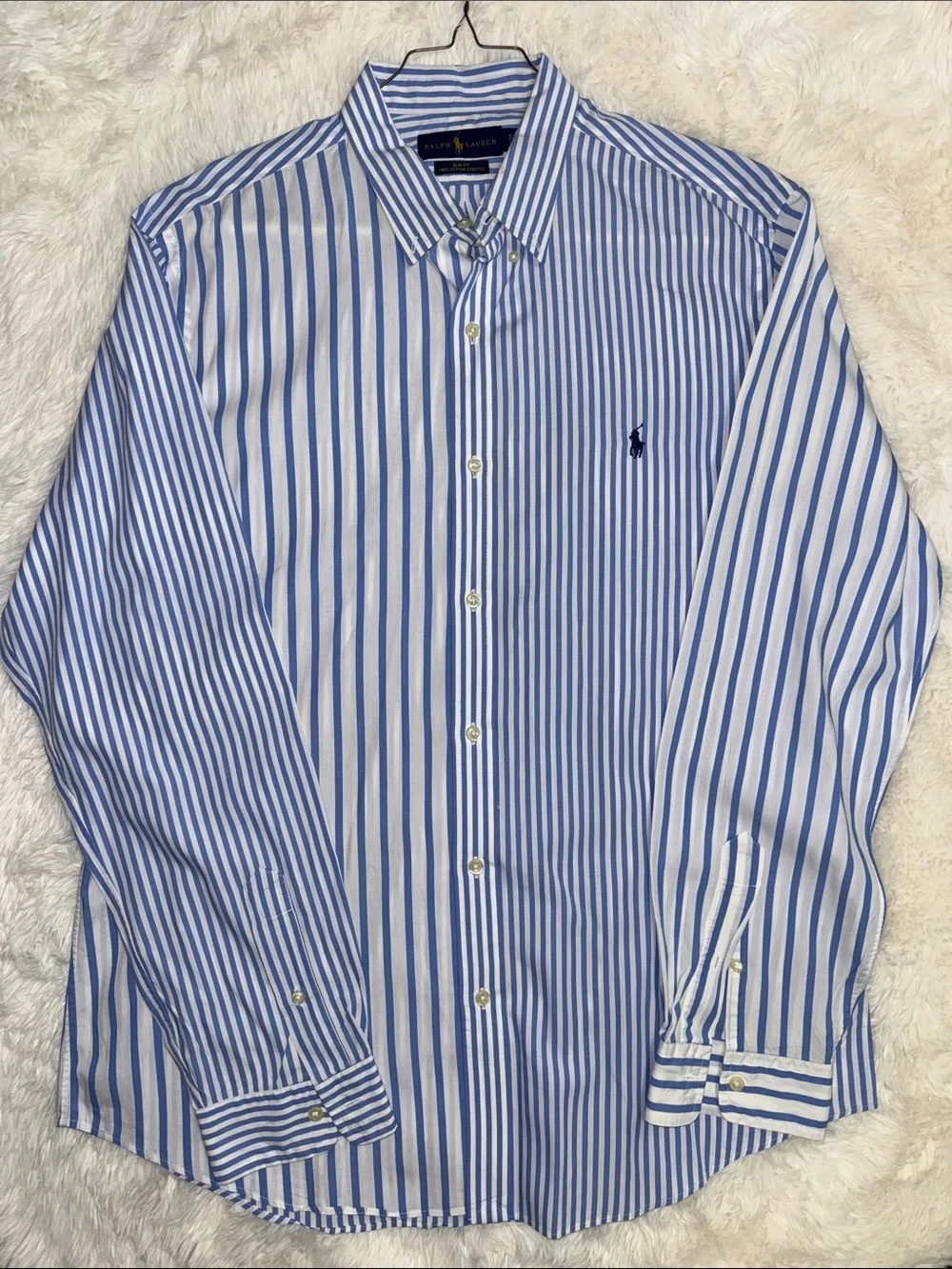 Polo by Ralph Lauren Blue & White Striped Button-Down Shirt
